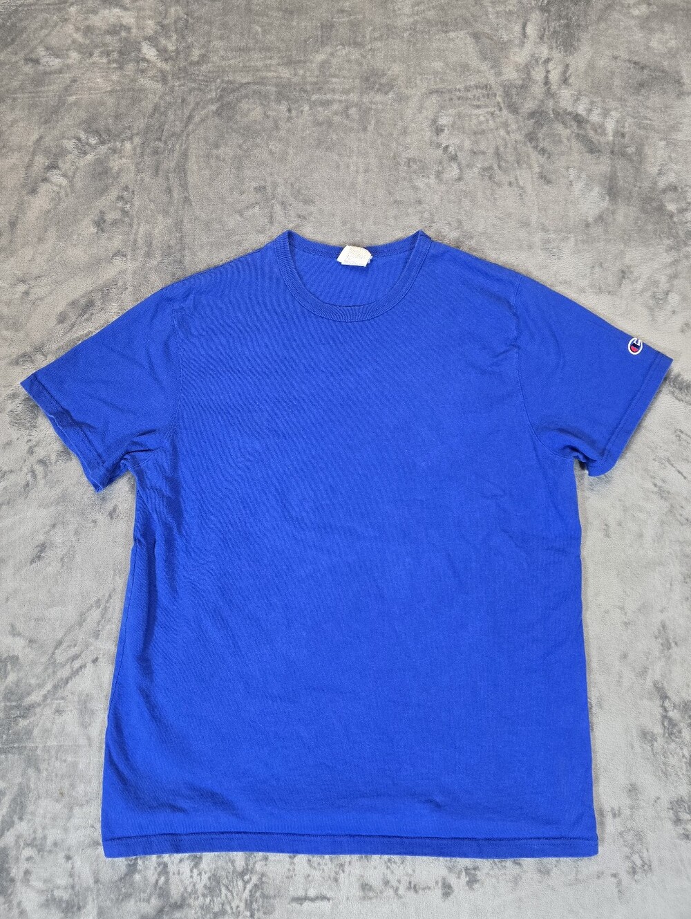 Vintage Champion Blue Blank T Shirt Size XL